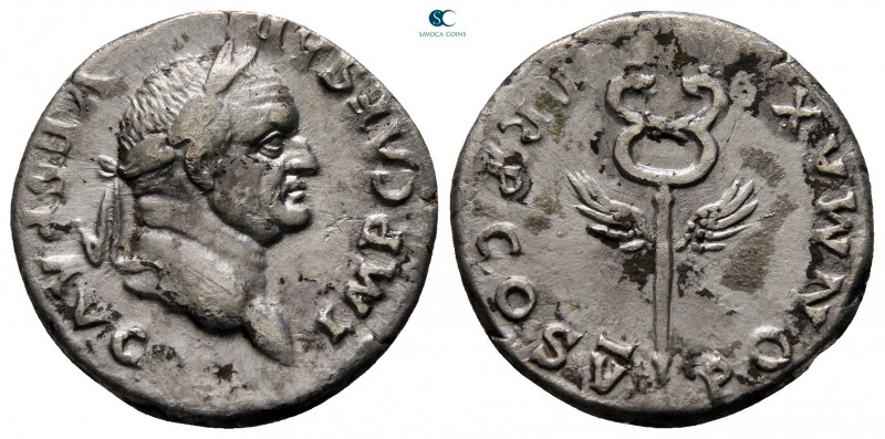 Vespasian AD 69-79. Rome
Denarius AR

19 mm., 2,95 g.



very fine