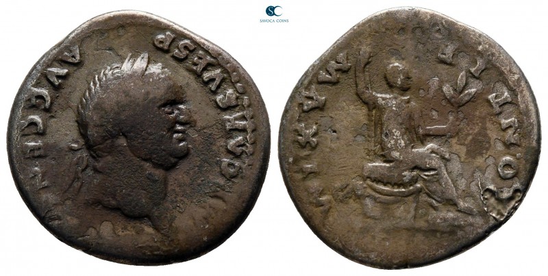 Vespasian AD 69-79. Rome
Denarius AR

19 mm., 3,00 g.



nearly very fine