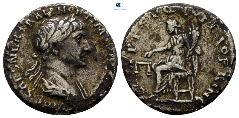 Trajan AD 98-117. Rome
Fourreé Denarius Æ

18 mm., 2,31 g.



very fine