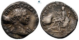 Trajan AD 98-117. Rome. Fourreé Denarius Æ