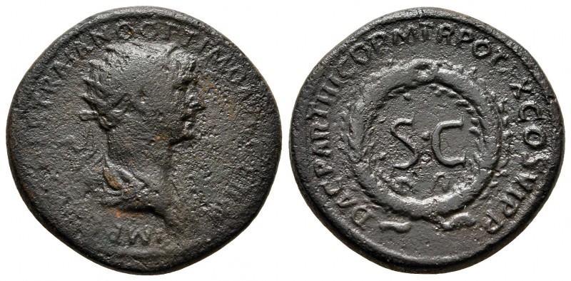 Trajan AD 98-117. Struck in Rome for circulation in the East
Dupondius Æ

23 ...