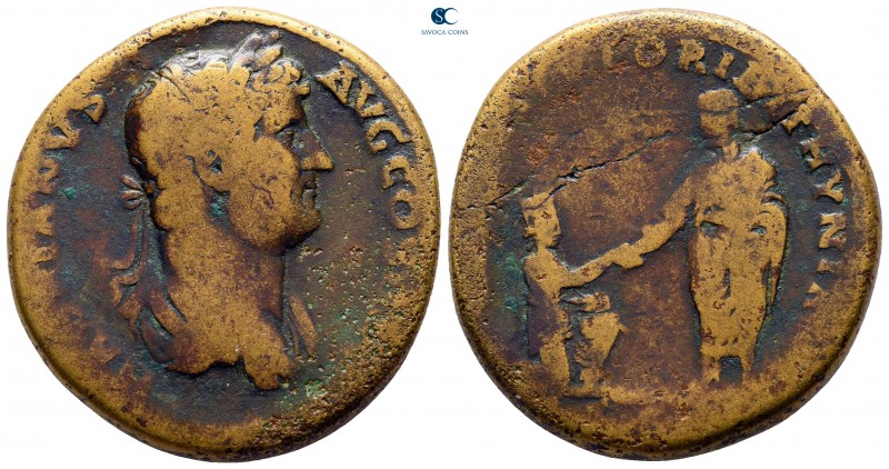 Hadrian AD 117-138. Rome
Sestertius Æ

32 mm., 25,74 g.



nearly very fi...