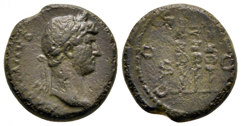 Hadrian AD 117-138. Rome
Semis Æ

16 mm., 3,96 g.



very fine