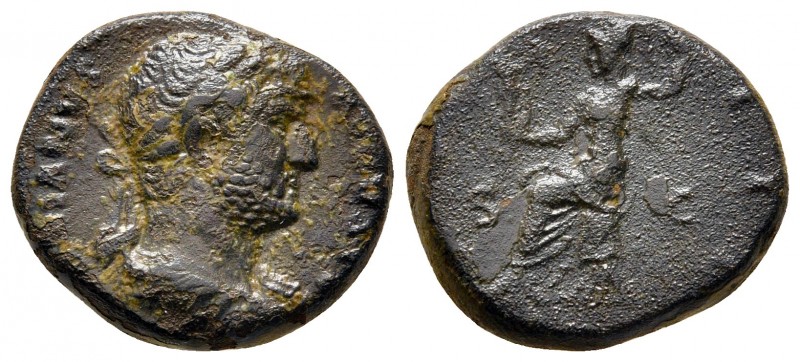 Hadrian AD 117-138. Rome
Semis Æ

17 mm., 4,84 g.



very fine