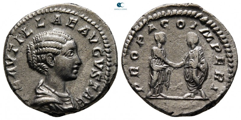 Plautilla. Augusta AD 202-205. Rome
Denarius AR

18 mm., 3,33 g.



very ...