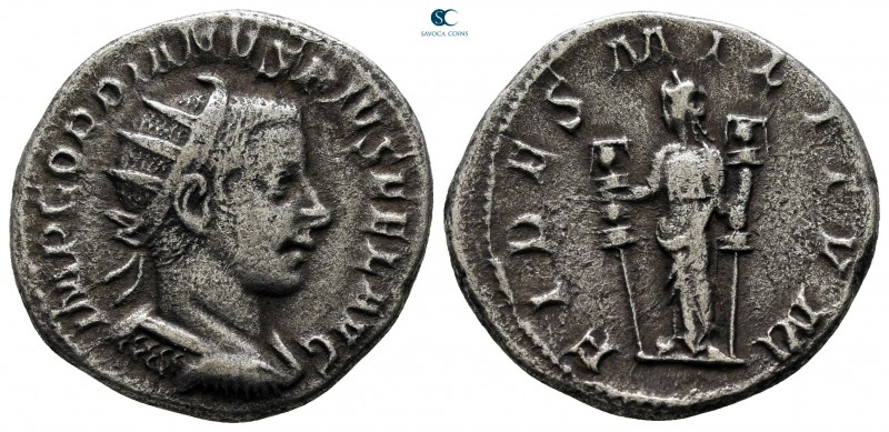 Gordian III AD 238-244. Antioch
Antoninianus AR

22 mm., 4,53 g.



very ...