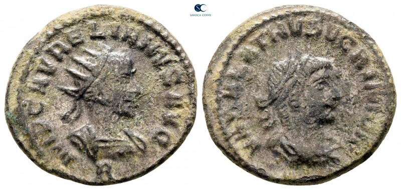 Aurelian and Vabalathus AD 270-275. Antioch
Antoninianus Æ

22 mm., 4,10 g.
...