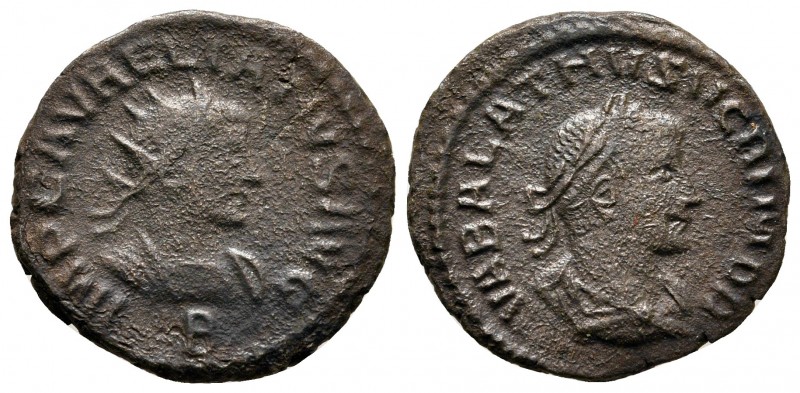 Aurelian and Vabalathus AD 270-275. Antioch
Antoninianus Æ

20 mm., 3,07 g.
...