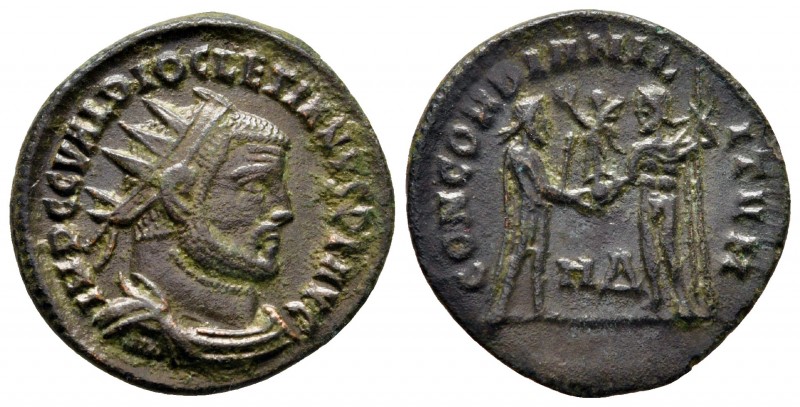 Diocletian AD 284-305. Heraclea
Antoninianus Æ

20 mm., 3,01 g.



very f...