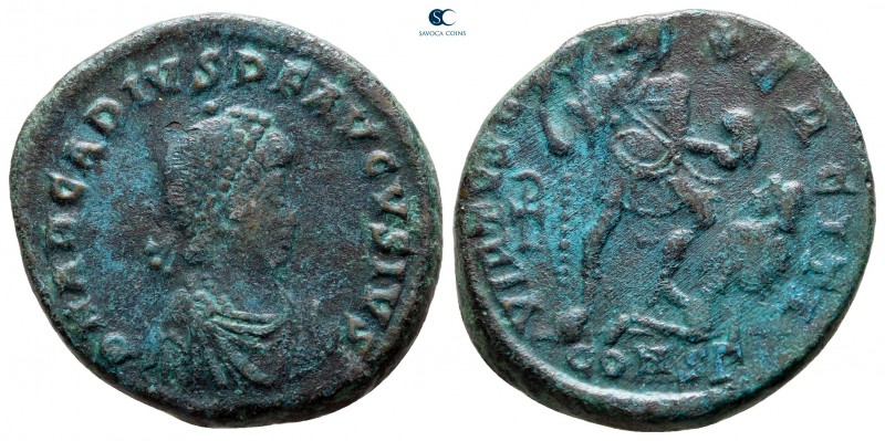 Arcadius AD 383-408. Constantinople
Follis Æ

23 mm., 6,18 g.



very fin...