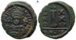 Justinian I AD 527-565. Theoupolis (Antioch). Decanummium Æ