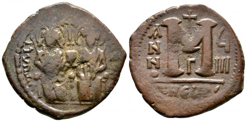 Justin II and Sophia AD 565-578. Theoupolis (Antioch)
Follis or 40 Nummi Æ

3...