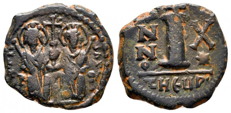 Justin II and Sophia AD 565-578. Theoupolis (Antioch)
Decanummium Æ

17 mm., ...
