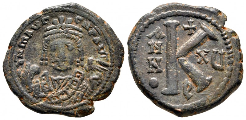 Maurice Tiberius AD 582-602. Antioch
Half Follis or 20 Nummi Æ

23 mm., 6,63 ...