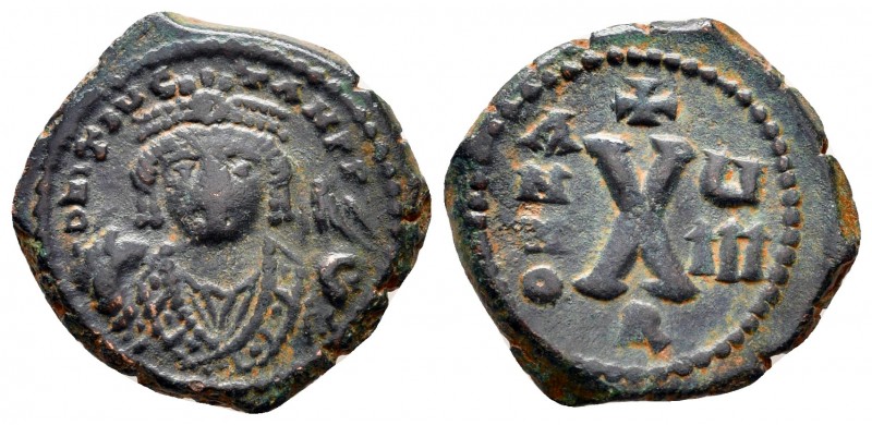 Maurice Tiberius AD 582-602. Theoupolis (Antioch)
Decanummium Æ

17 mm., 3,02...