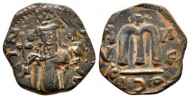 Constans II AD 641-668. ‘Pseudo-Byzantine’ imitation. Uncertain mint. Follis Æ