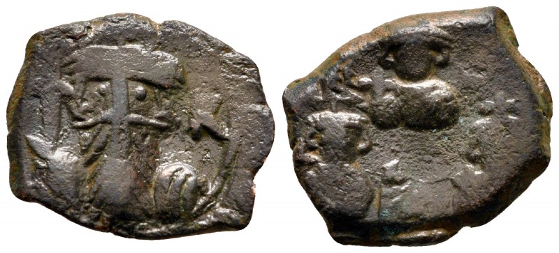 Constans II, with Constantine IV, Heraclius, and Tiberius AD 641-668. Constantin...