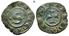 Manfredi AD 1258-1266. Kingdom of Sicily. Messina or Palermo. Denaro BI