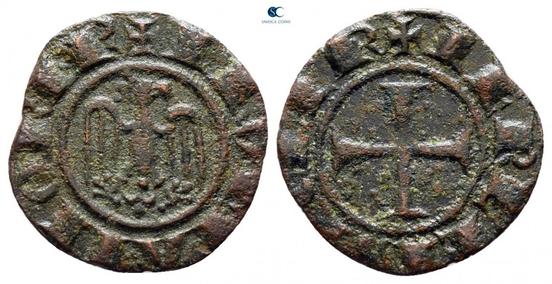 Federico II AD 1296-1337. Brindisi
Denaro BI

13 mm., 0,83 g.



very fin...