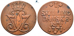 Denmark. Christian VII AD 1766-1808. 1 Skilling