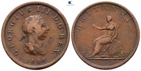 Great Britain. Birmingham, Soho. George III AD 1760-1820. CU 1/2 Penny