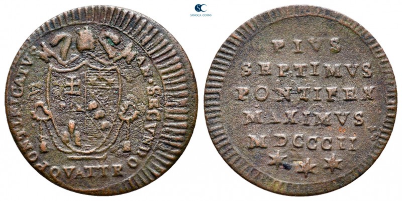 Italy. Rome (Papal State). Pius VII AD 1800-1823.
Quattrino

21 mm., 1,94 g....