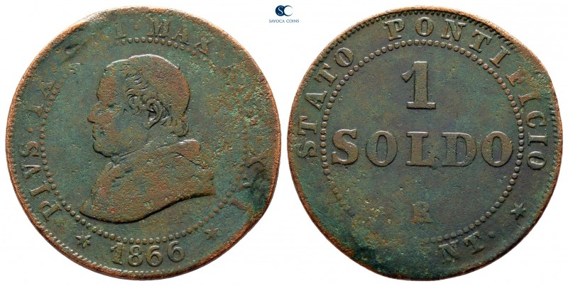Italy. Rome (Papal State). Pius IX AD 1846-1878.
Æ 1 Soldo

25 mm., 4,74 g.
...