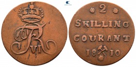 Norway. Frederik VI AD 1808-1814. Copper 2 Skilling
