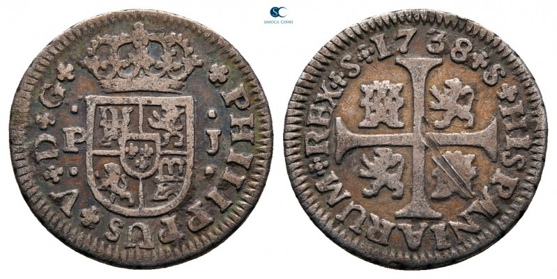 Spain. Mexico mint. Philipp V AD 1700-1746.
1/2 Real AR

15 mm., 1,41 g.

...