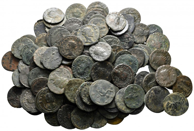 Lot of ca. 130 roman bronze coins / SOLD AS SEEN, NO RETURN! 

very fine