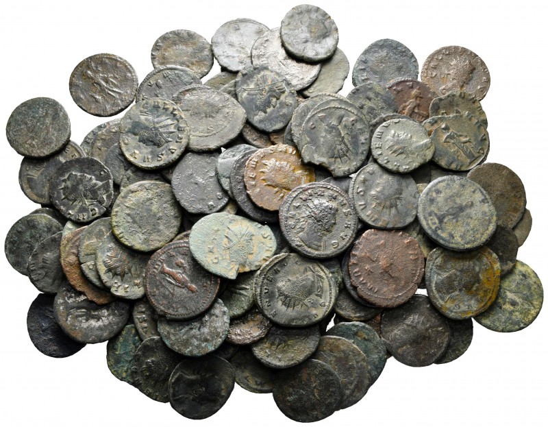 Lot of ca. 110 roman bronze coins / SOLD AS SEEN, NO RETURN!

very fine