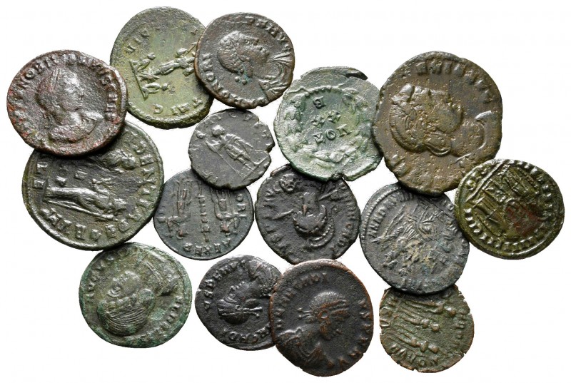 Lot of ca. 15 late roman bronze coins / SOLD AS SEEN, NO RETURN!

very fine