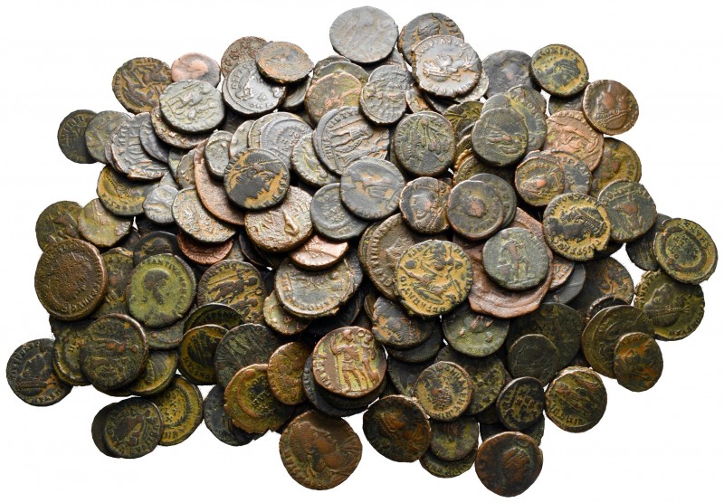 Lot of ca. 200 late roman bronze coins / SOLD AS SEEN, NO RETURN!

nearly very...