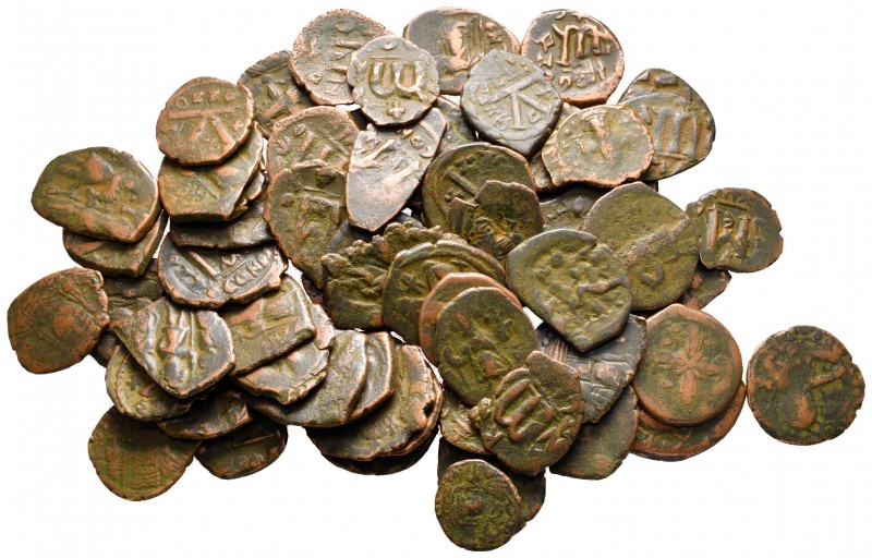 Lot of ca. 60 byzantine bronze coins / SOLD AS SEEN, NO RETURN!

nearly very f...