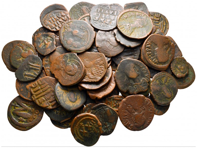 Lot of ca. 60 byzantine bronze coins / SOLD AS SEEN, NO RETURN!

nearly very f...