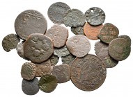 Lot of ca. 27 medieval bronze coins / SOLD AS SEEN, NO RETURN!fine