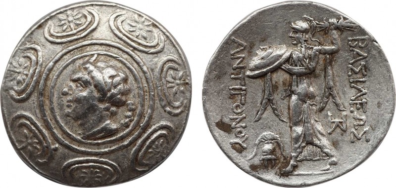 KINGS OF MACEDON. Antigonos II Gonatas. (277/6-239 BC). Tetradrachm. Pella.
Obv:...