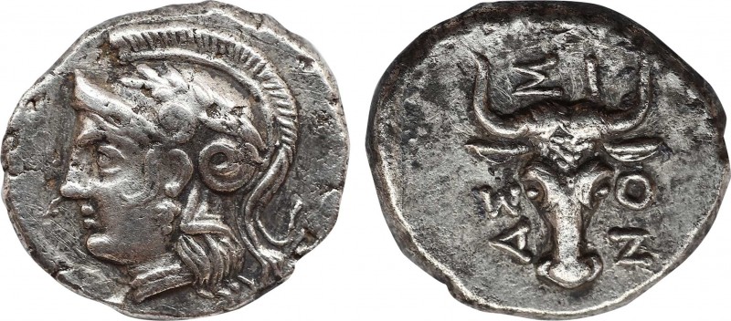 TROAS. Assos. Drachm (4th-3rd centuries BC).
Obv: Helmeted head of Athena left.
...