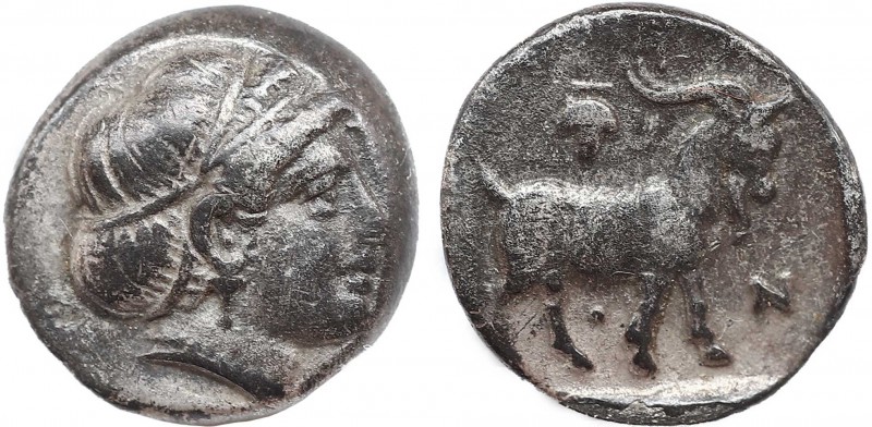 TROAS. Antandros. Early 4th century BC. Trihemiobol. Obv: Head of Artemis Astyre...