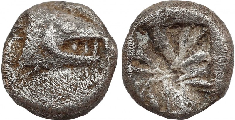 MYSIA. Kyzikos. Obol (Circa 600-550 BC).
Obv: Head of tunny right.
Rev: Incuse s...