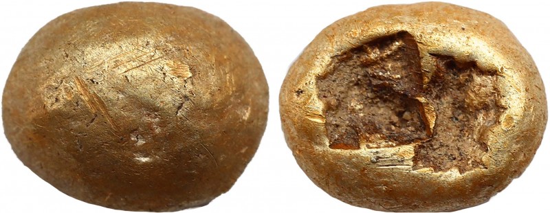 IONIA. Uncertain. EL Hekte (Circa 650-600 BC).
Obv: Plain globular surface.
Re...