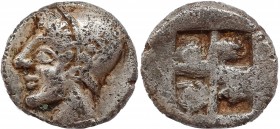 IONIA. Phokaia. Obol (Circa 521-478 BC).
Obv: Archaic head of Athena left.
Rev: Quadripartite incuse square.
SNG Kayhan -; Klein -; SNG v. Aulock -; I...