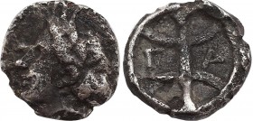 Asia Minor. Uncertain Mint (Gargara?) (Circa 400-300 BC).
Hemiobol AR
Obv: Laureate head of Apollo left. Rev: ΓΑ, left and right of an archaic style s...
