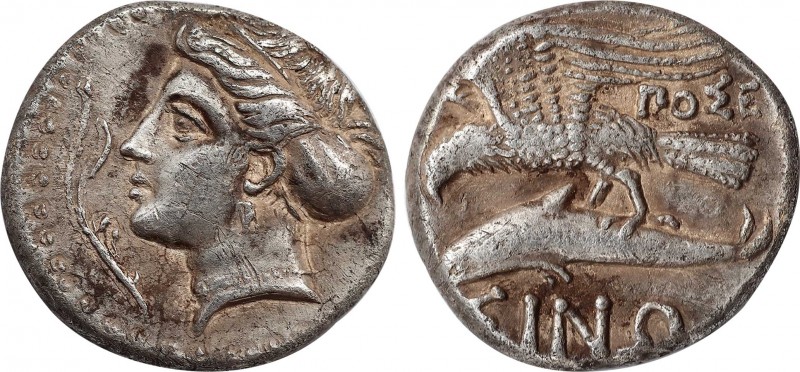 PAPHLAGONIA. Sinope. ( Circa 330-300 BC).Drachm . Posi-, magistrate. Obv: Head o...