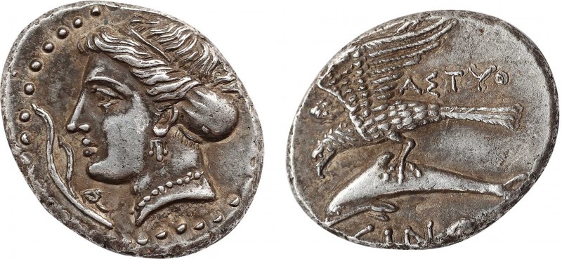 PAPHLAGONIA. Sinope. ( Circa 410-350 BC). Drachm. Astou-, magistrate.Obv: Head o...
