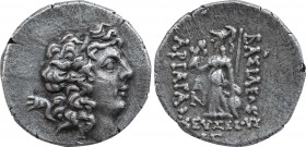 KINGS OF CAPPADOCIA. Ariarathes IX Eusebes Philopator (Circa 100-85 BC). Drachm. Mint A (Eusebeia under Mt. Argaios). Dated RY 13 (88/7 BC).
Obv: Diad...
