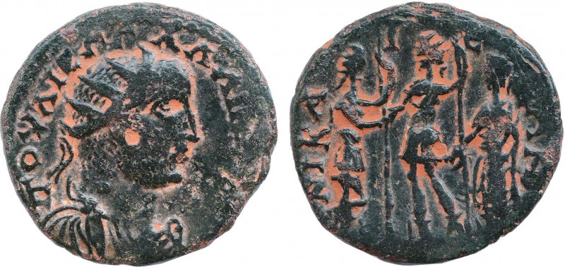 BITHYNIA. Nicaea. Valerian (253-260). Ae.
Obv: ΠΟV ΛΙ EΓ ΓΑΛΛΙΗΝΟC CE.
Radiate a...