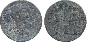 PAMPHYLIA. Side. Gordian III. AD 238-244. Æ Medallion. Homonoia with Perge in Pamphylia .Obv: AVT KAI M ANT ΓOPΔIANOC CЄB, laureate, draped, and cuira...
