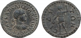 PAMPHYLIA. Side. Gallienus (253-268). Ae . Obv: AVT KAI ΠO ΛI ΓAΛΛIHNO CЄB. Radiate, draped and cuirassed bust right; I (mark of value) to right. Rev:...