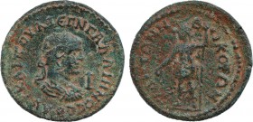 PAMPHYLIA. Side. Gallienus (253-268). Ae 10 Assaria.
Obv: AVT KAI ΠOV ΛI ЄΓN ΓAΛΛIHNO CB.
Laureate (with traces of radiate crown) and cuirassed bust r...